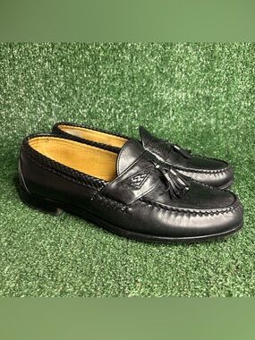 Allen Edmonds "Maxfield" Black Tassel Loafer Size 10.5 EEE Wide Made in USA